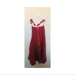 Plaid skirtall w/ front zipper